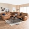 Baxton Studio Mistral Brown 6-Piece Sectional with Recliners Corner Lounge Suite 129-7128 - alternate 9